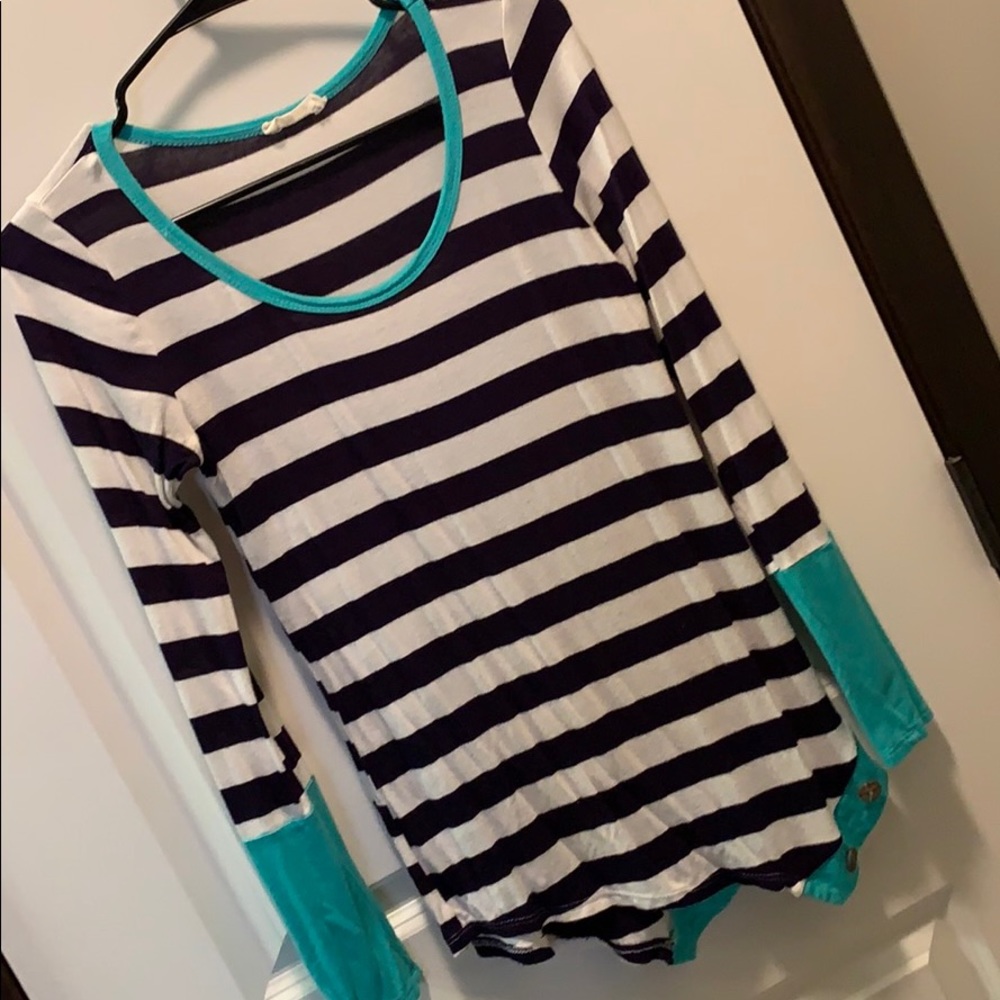 Long sleeve striped top